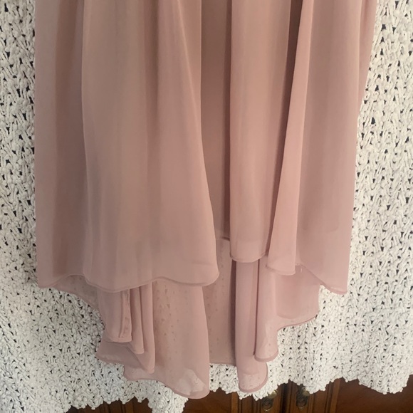 City studio Blush Lace & Chiffon Hi-Low Dress - Picture 3 of 9